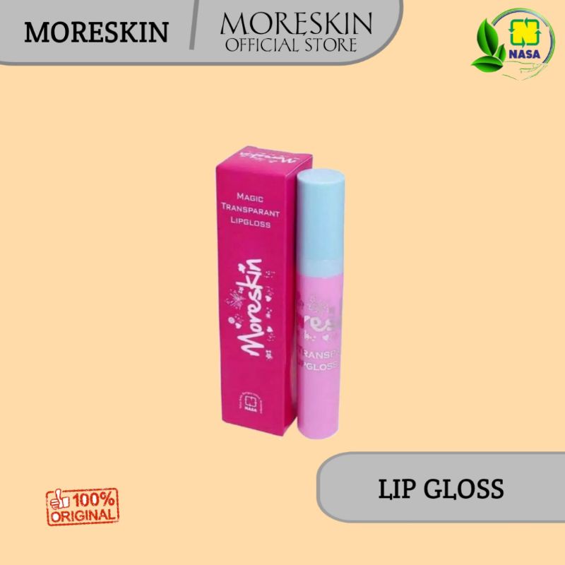 Moreskin Magic Transparan Lipgloss 4 ml - Lip Gloss Bening BPOM / Pelembab Bibir