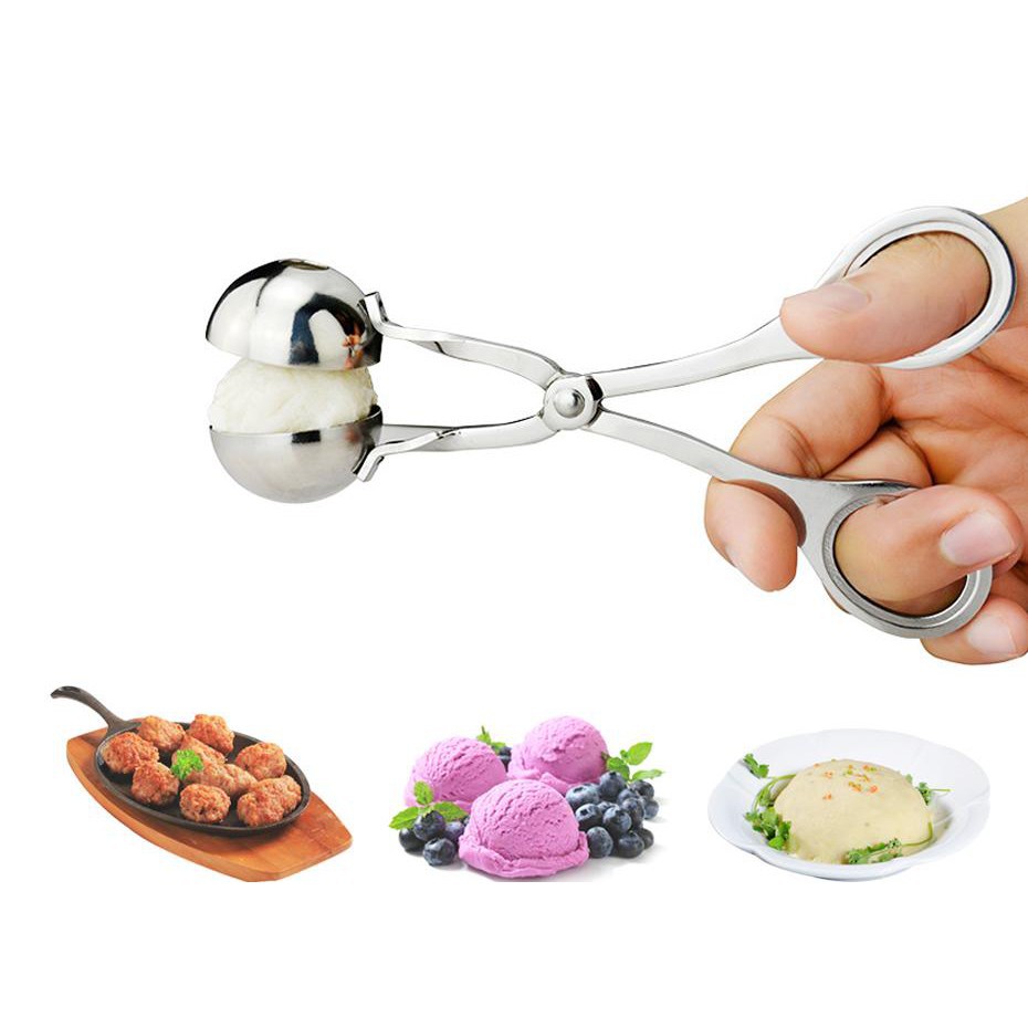 ALAT CETAKAN BAKSO BASO STAINLESS STEEL SCOOP ES KRIM ADONAN DAGING ICE CREAM BOLA PEMPEK LA022S3