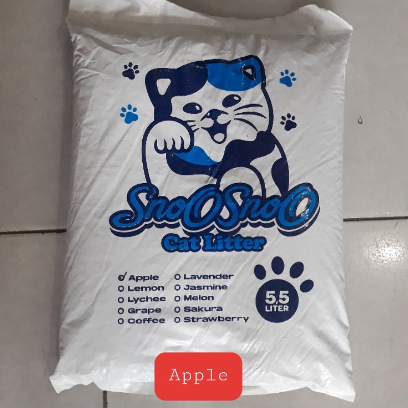 pasir Wangi Kucing Sno-sno 5,5Liter,Pasir kucing/Hamster