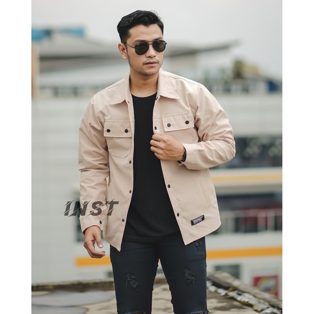 INST JAKET CANVAS COWO SEMi PARKA/TREKER/ TERMURAH( bisa bayar di tepat ) COD