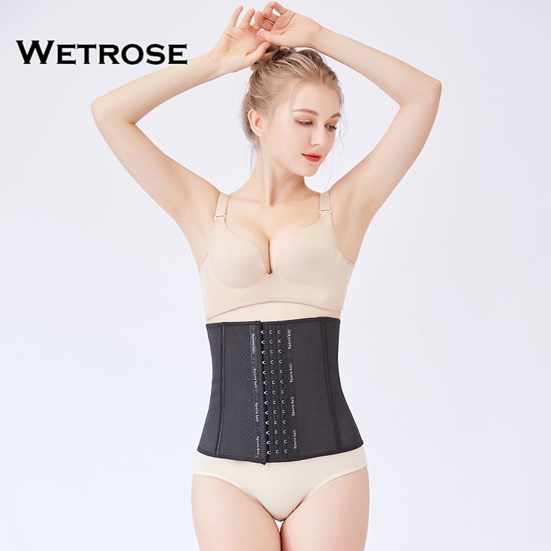 【Wetrose】Premium Corset Wanita Postpartum Bernapas Mothproof Baja Lembut 9 Tulang Lateks Latex Inti Waist Chicher Korset Melahirkan Pembentuk