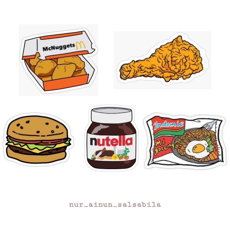 

STICKER FOOD / STICKER TUMBLR / STICKER PACK ESTETIK TERMURAH