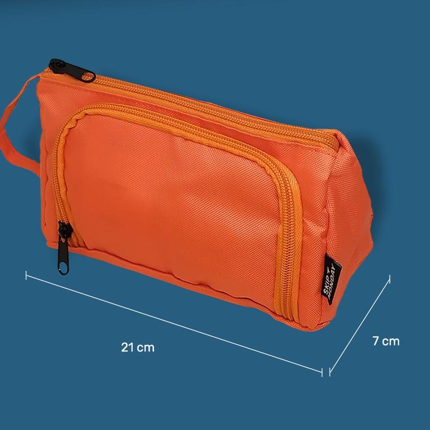 

limited Edition✔️Skip Monday Max Capacity Pencil Case - Tempat Pensil Alat Tulis Jumbo Multifungsi|SQ7
