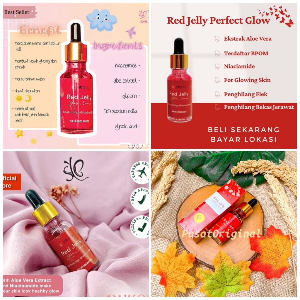 Red Jelly Forte Glow Serum Pencerah Wajah By SYB Original