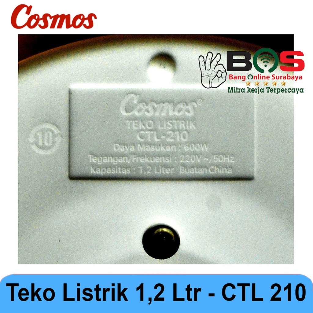 Teko Elektrik Pemanas Air Ketel Cosmos 1,2L CTL210 CTL 210 CTL-210