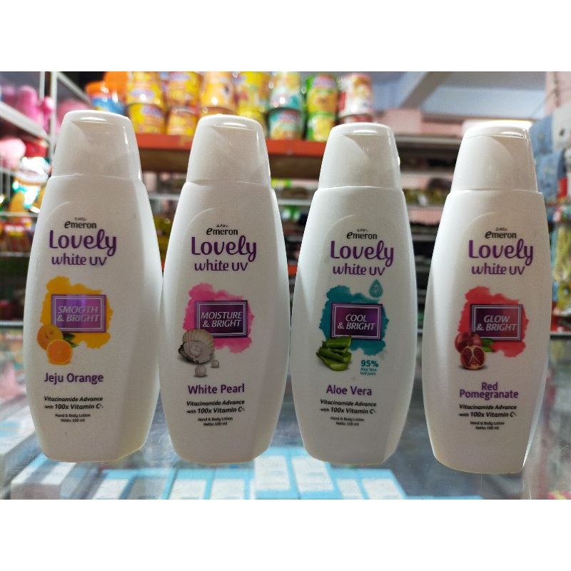 emeron lovely white hand &amp; body lotion 100ml (varian dikirim random)