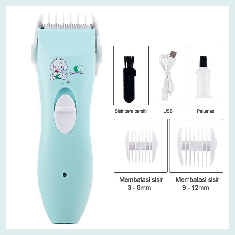 Baby Hair Clipper Alat Cukur Rambut Bayi Anak Lengkap &amp; Mudah untuk Dicuci/C 140