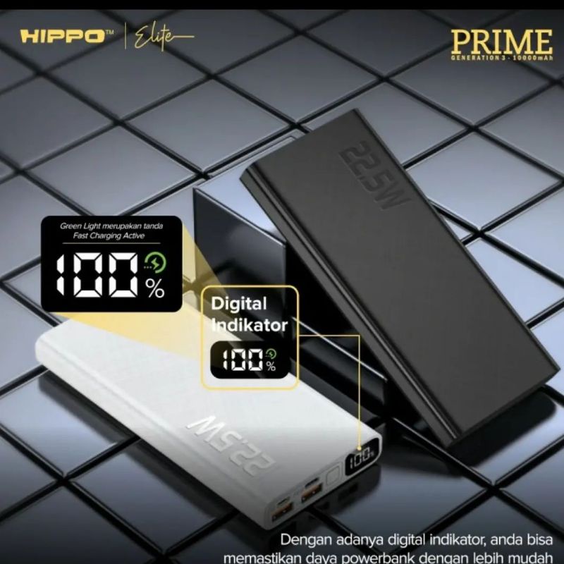 Hippo Elite Powerbank Prime Gen 3 10.000mAh Fast Charging, VOOC ,PD 3.0