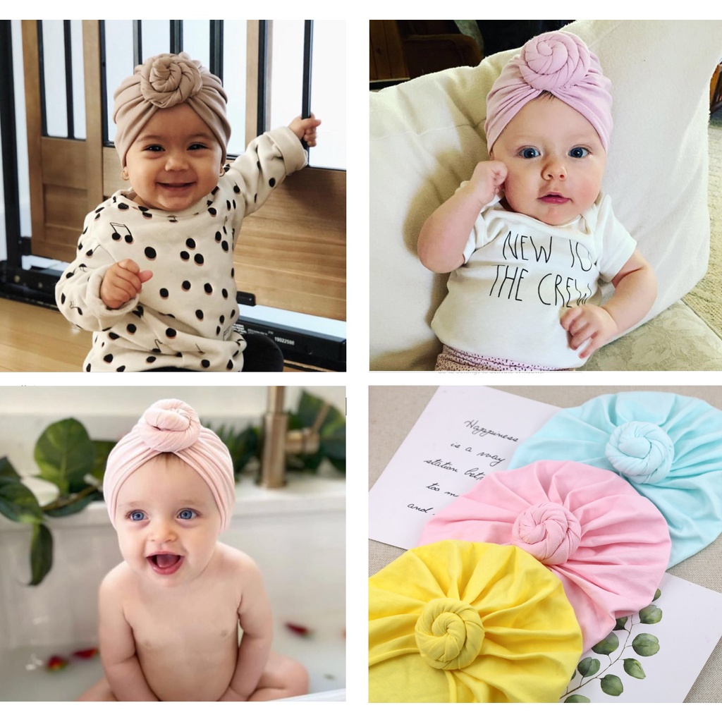 T21 NEW Turban topi bayi motif spiral kualitas premium