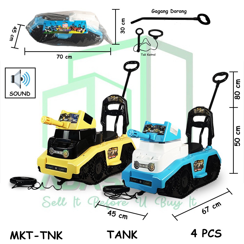 MURAH TNK Tank Mobil Mobilan Ride On Car Tolo Car Dorong Duduk Mainan Anak Laki Laki Besar Murah BIGBROTHER