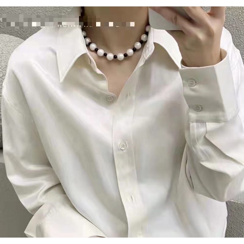 Kalung Premium pearl Kalung cantik Bahan Bagus Tidak karatan Premium Quality tidak karatan Kalung mutiara import 982