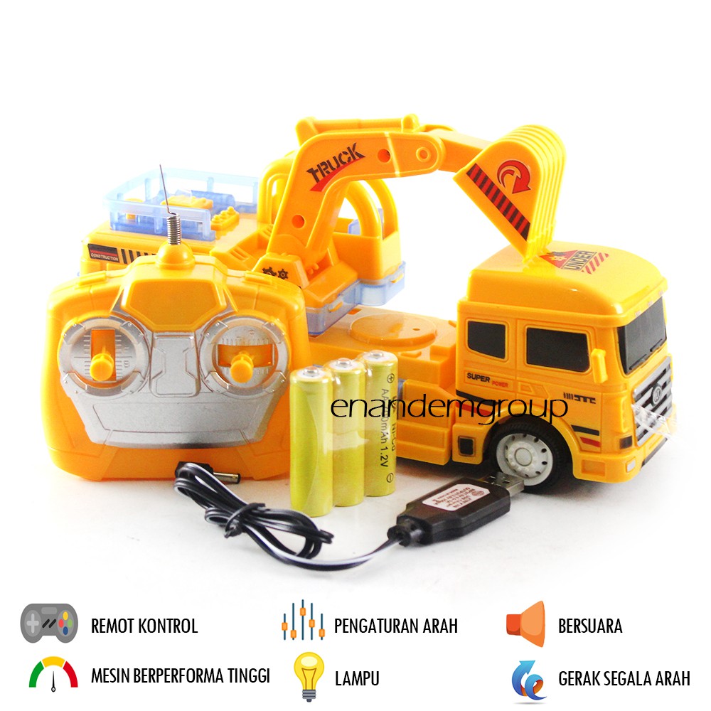 Mainan Mobil Remot Kontrol RC Truk Buldoser Beko