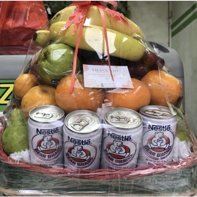 

parcel buah segar super jumbo Bekasi + bear brand 4 buah dan kartu ucapan