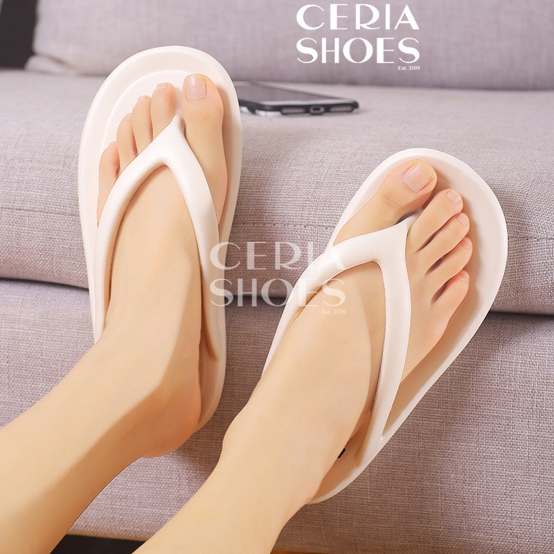 MlNlSO Sandal Jepit Wanita Korean Slipper Super Elastic Soft Summer Sandals Non-Slip Sol Rubber Import LNT