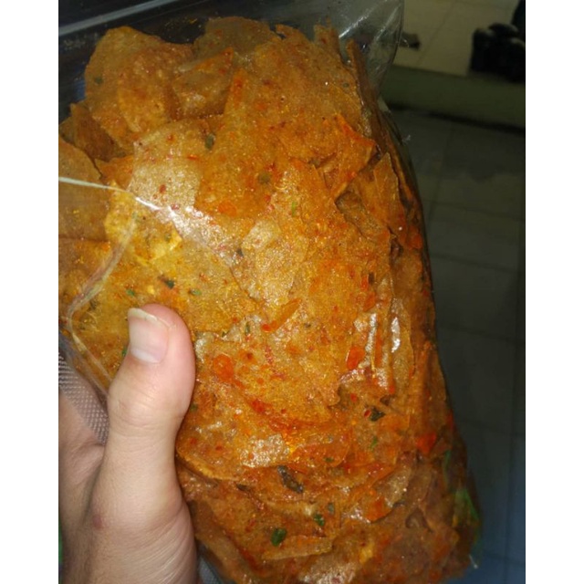

keripik kaca keripik belong pedes ekstra