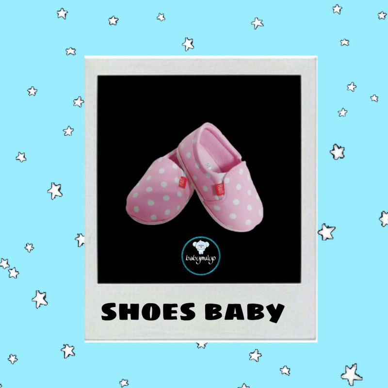 SEPATU BABY GIRL / SHOES BABY PINK POLKADOT