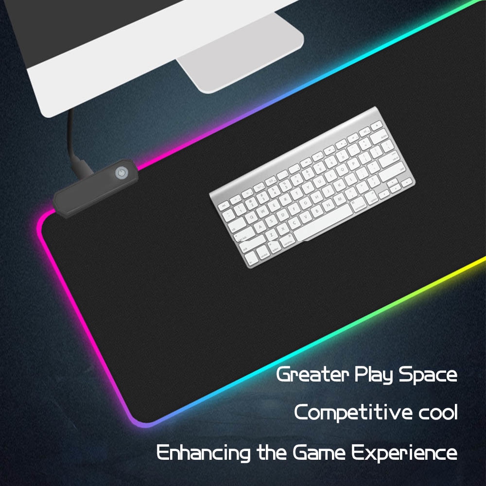 MONTIAN Glowing LED High Precision Gaming Mouse Pad RGB 30x78x0,4CM