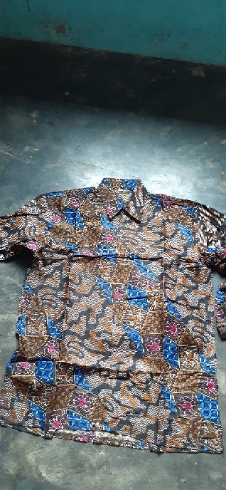 Bswart Batik Hrb026 Kenongo Hem Pendek Padi Pekalongan M L Xl Batik Pria Murah Modern Grosir