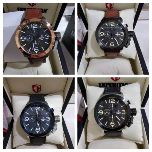 Jam tangan expedition e6339 man leather 6339
