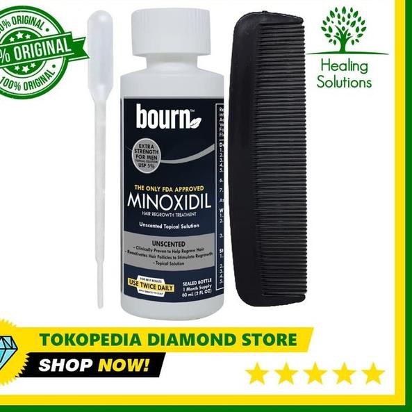 PROMO 11.11 (frz-770) Bourn Minoxidil 5% Free Pipet, Sisir - Made in USA - Agen Resmi Bourn
