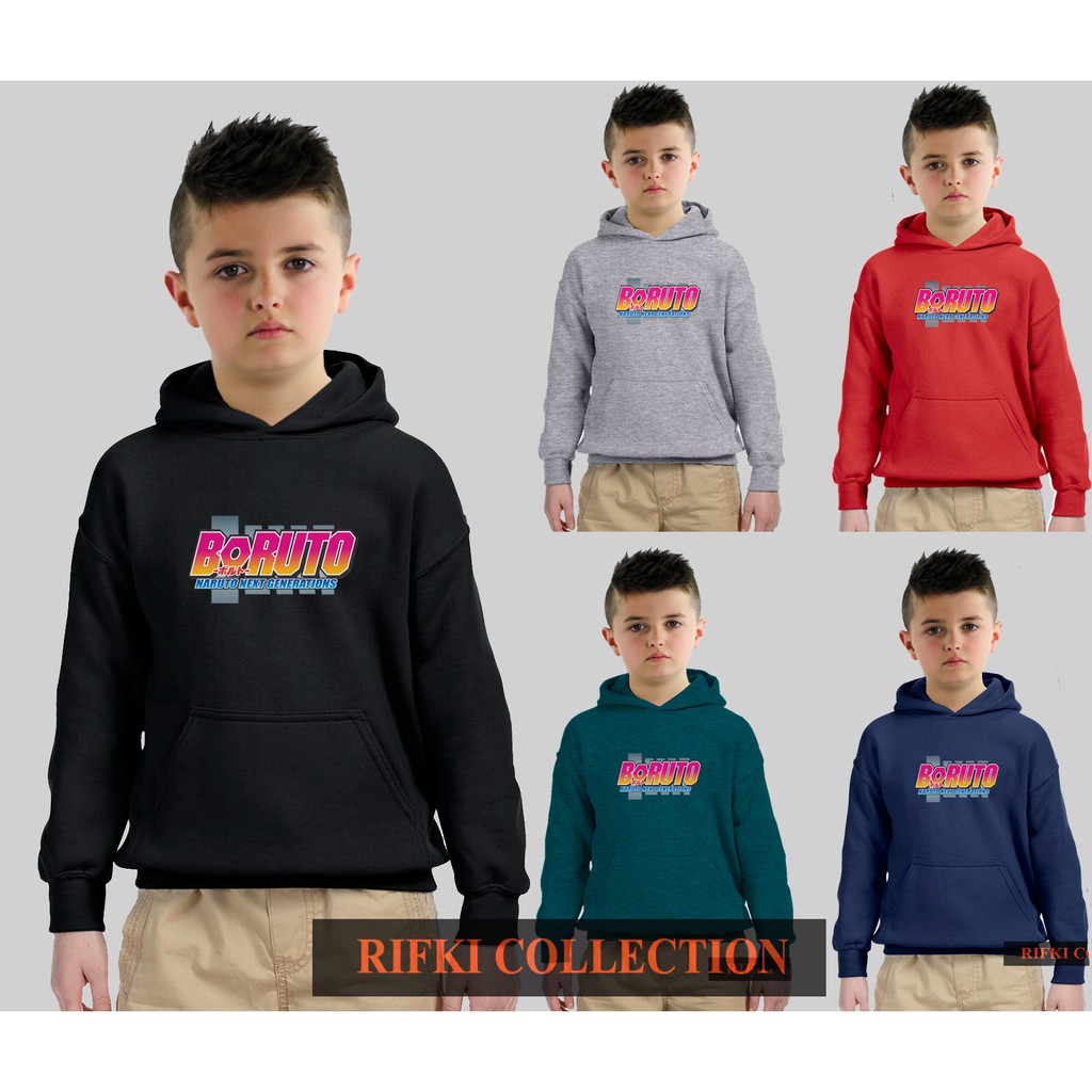 Jaket sweater hoodie Boruto naruto anak laki-laki cowok 1-12 tahun kekinian terbaru hoddie jacket sw