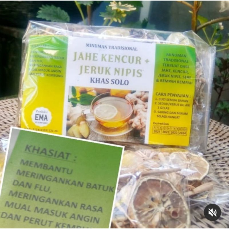 

Wedang Jahe Kencur Jeruk Nipis produksi EMA Solo,1pack isi 10pc
