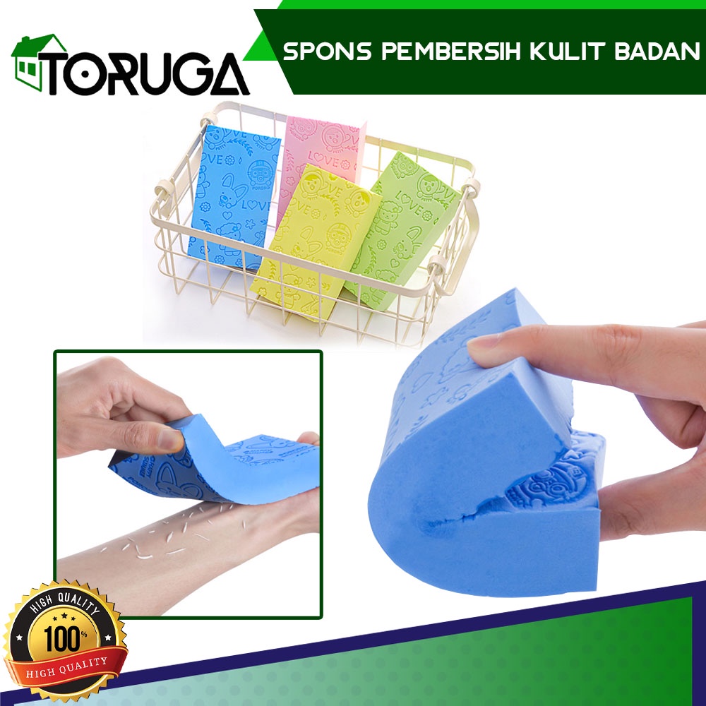 Spons Penghilang Kotoran Pembersih Daki Badan Efektif Bersih Sponge Busa Sikat Badan Sabun