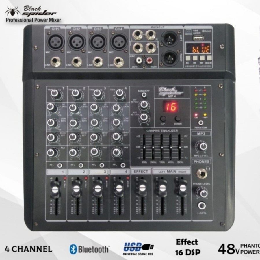 Power mixer blackspider mp4 orginal audio black spider mp 4 channel