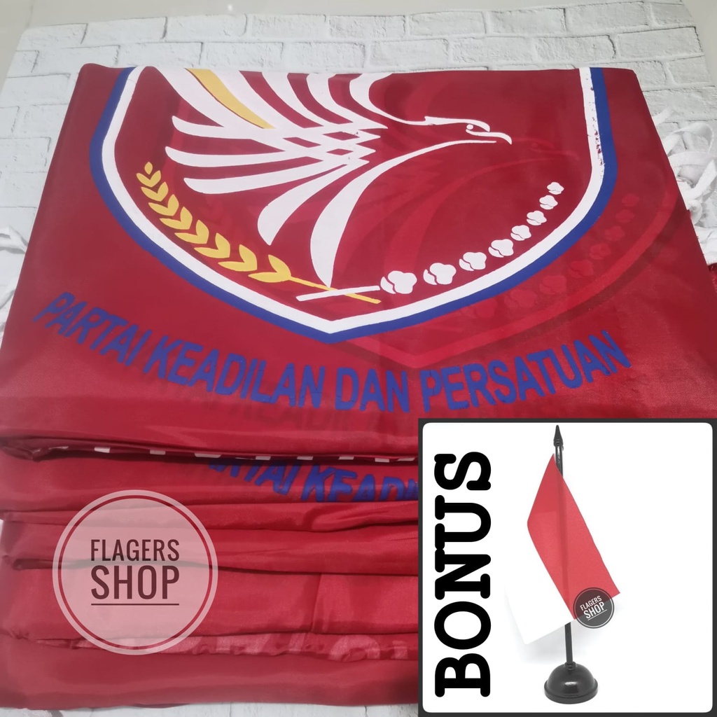 

[ISI 100 PCS] Bendera Partai Keadilan dan Persatuan / PKP 80x120 cm