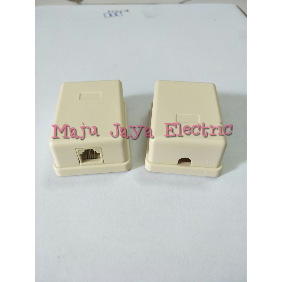 Sambungan Kotak Terminal Roset Kabel Telepon 1 Lubang Box RJ11 RJ 11