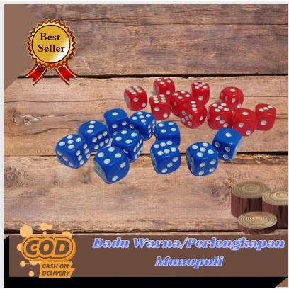 DADU WARNA/DADU PERMAINAN MONOPOLI & ULAR TANGGA