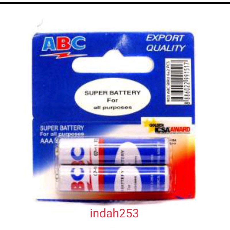 Batu Baterai AAA ABC 2 pcs/baterai A3 ( eceran )