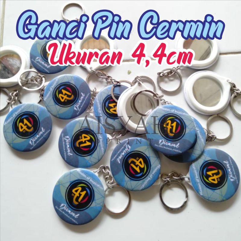 

Ganci Pin Cermin Ukuran 4,4cm | Gantungan Kunci Pin Murah
