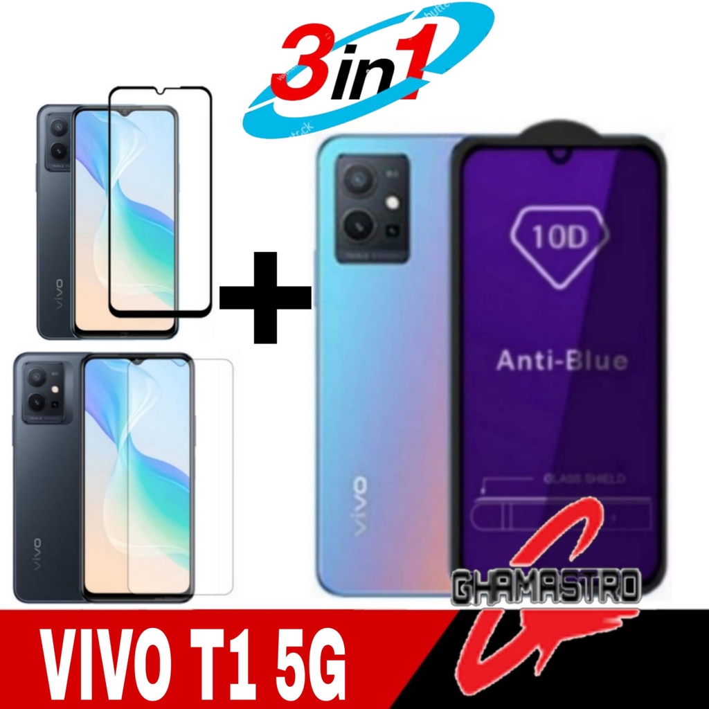 Paket 3 in 1 Vivo T1 5G V23E Y15S Y21S Y21 Y12i Y12 Y15 Y17 Y33S Anti Gores + Anti Gores + Anti Gore