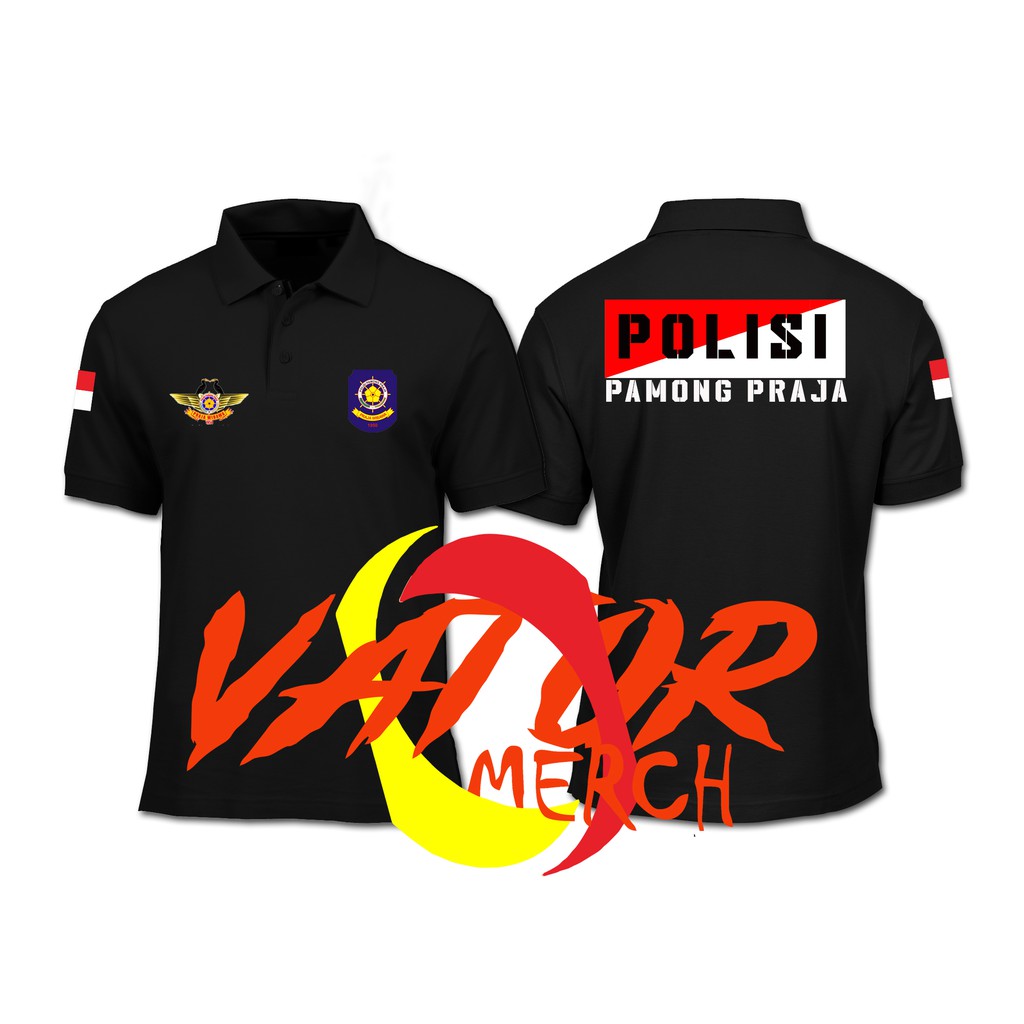 KAOS KERAH POLO POLSI PAMONG PRAJA BORDIR POL PP SATPOL PP