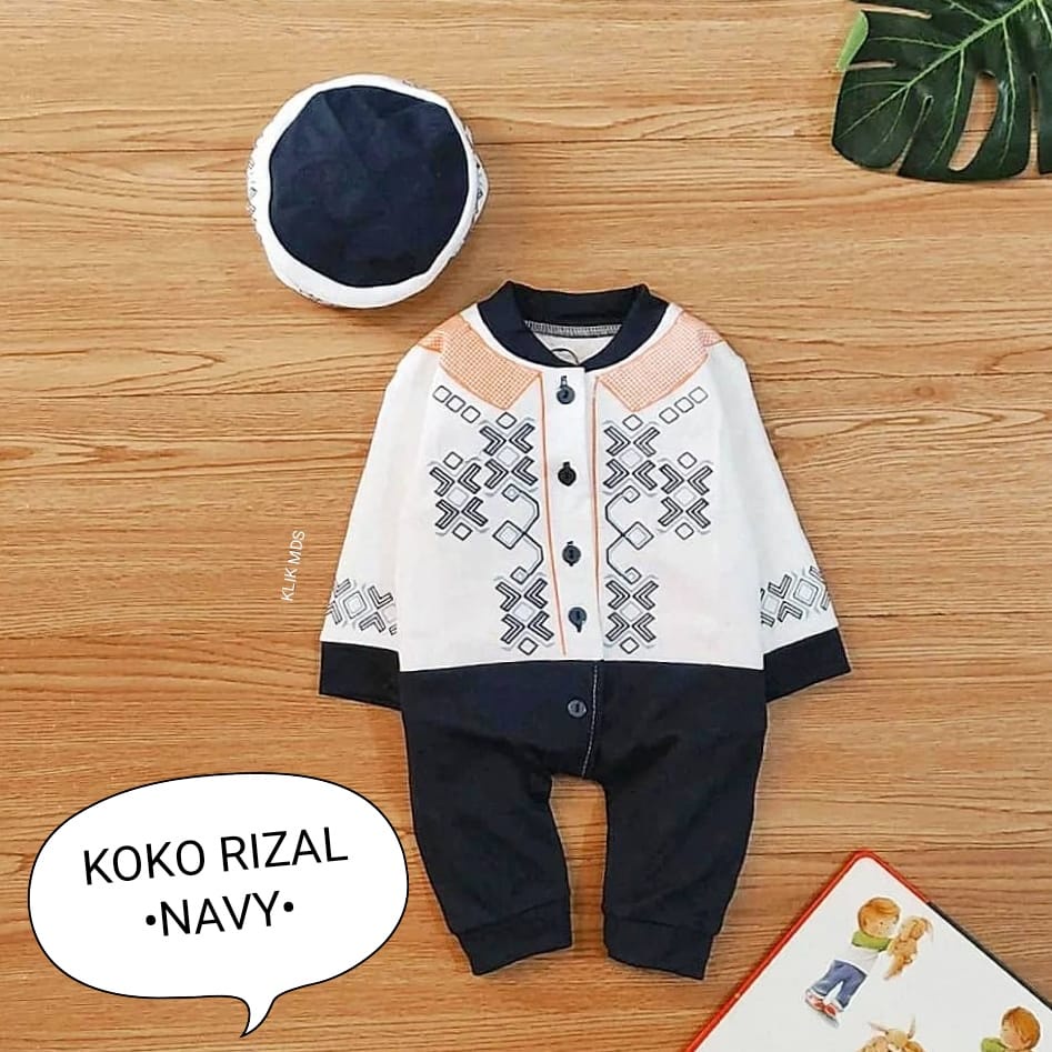 Klik Mds Jumper Koko Bayi Laki-laki Newborn Rizal Kode 103 1 Ukuran Usia 0-6 Bulan