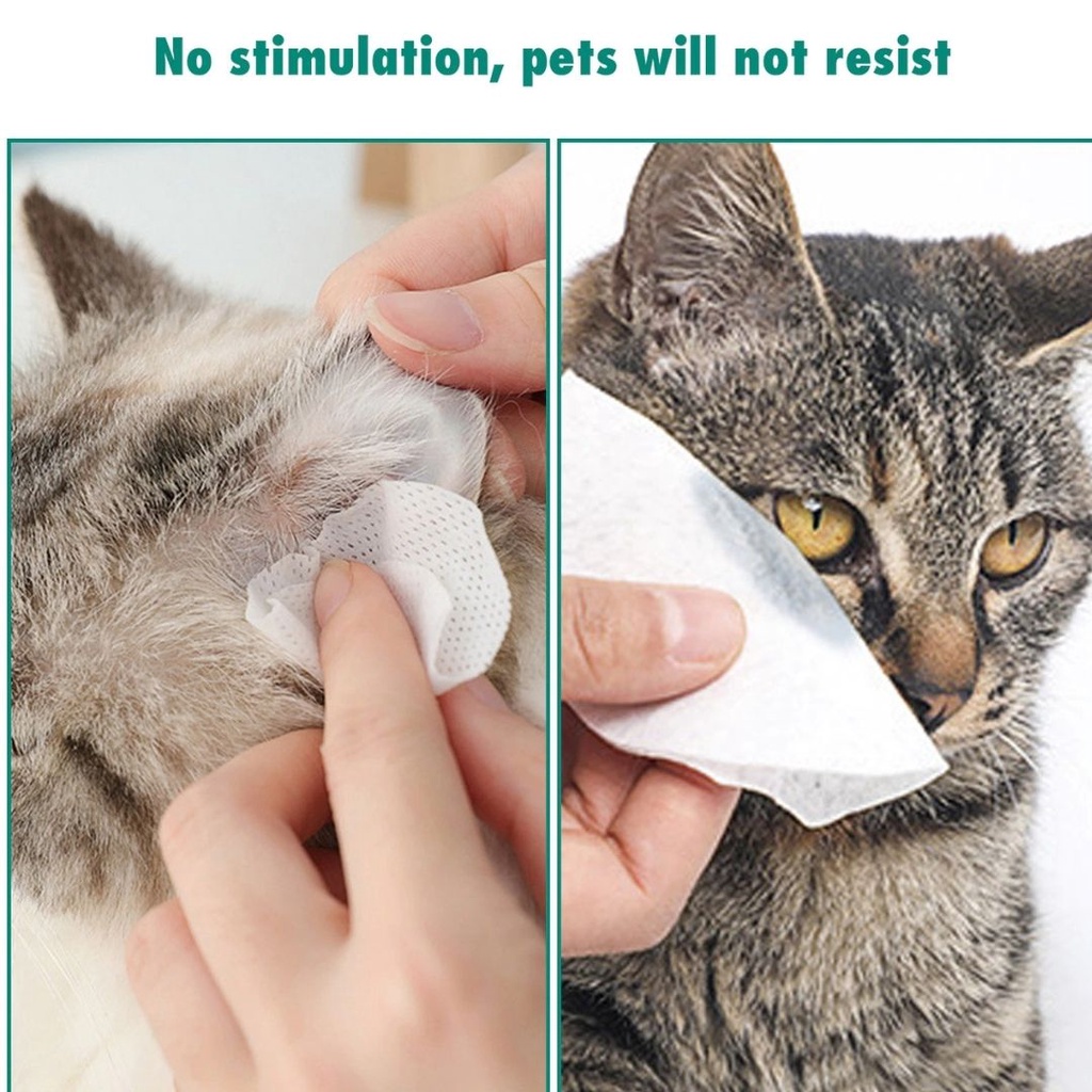 Tisu Basah Pembersih Tear Stain/ Noda Air Mata Anjing Kucing TEAR STAIN REMOVER TISSUE CAT 200PCS LEBIH HEMAT FEFARM