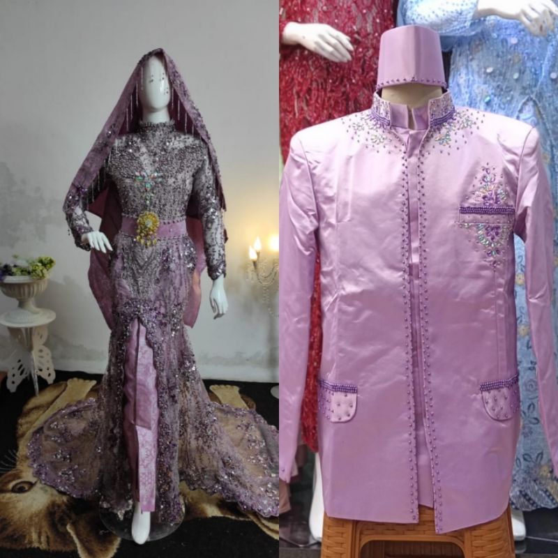 CAUPLE KEBAYA KOTO GADANG  MODREN/ KEBAYA FUL PAYET  | KEBAYA AKAD TERBARU/ GAUN PENGANTEN/KEBAYA