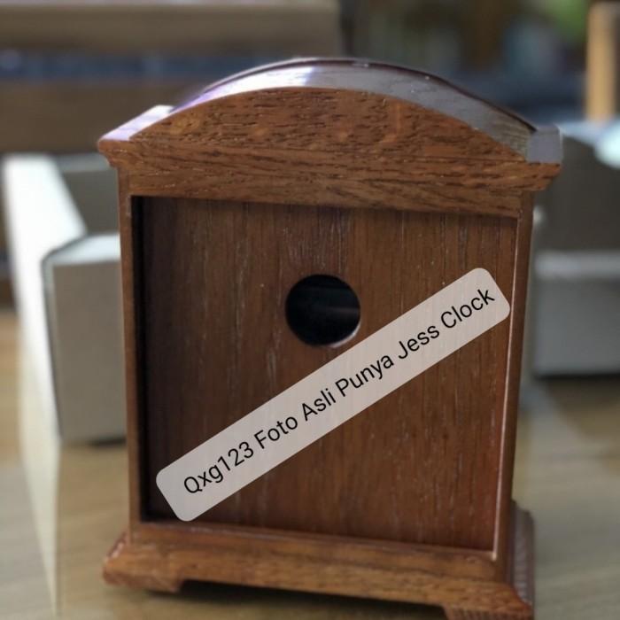 QXG123 Jam Meja Weker Seiko Original kayu