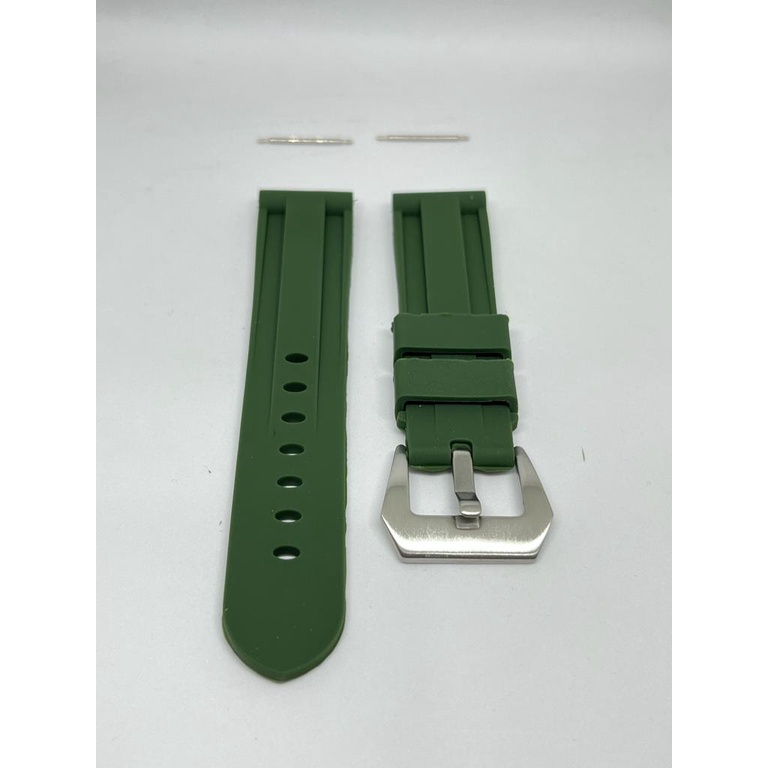 STRAP PANERAI / TALI JAM PANERAI 22mm 24mm STRAP UNIVERSAL  Silicone Rubber LUMINOR PANERAI  Color silikon karet Strap kulit silikon premium Amazfit samsung Xiaomi band