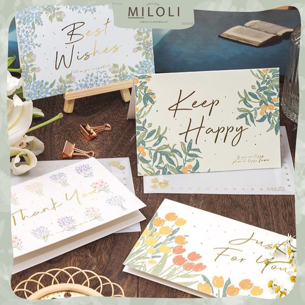 

[MILOLI] Kartu Ucapan FLORAL Greeting Cards - F0030