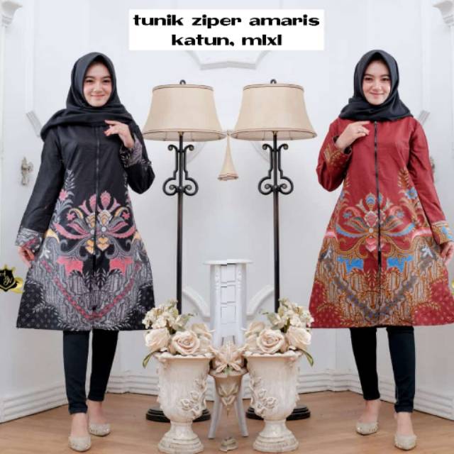 Tunik zipper amaris