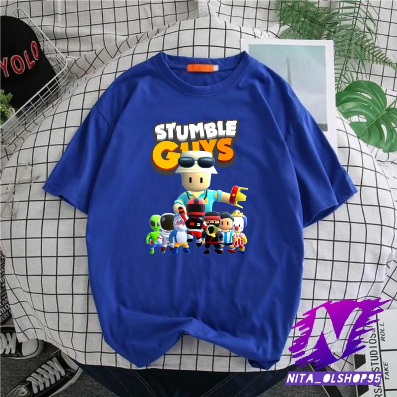 stumble guys baju atasan anak kaos stumble guys spesial bahan premium kaos anak laki laki