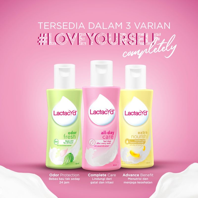 LACTACYD 60 ml / 150 ml / 250 ml Odor Fresh / All-Day Care / Extra Nourish Pembersih Kewanitaan