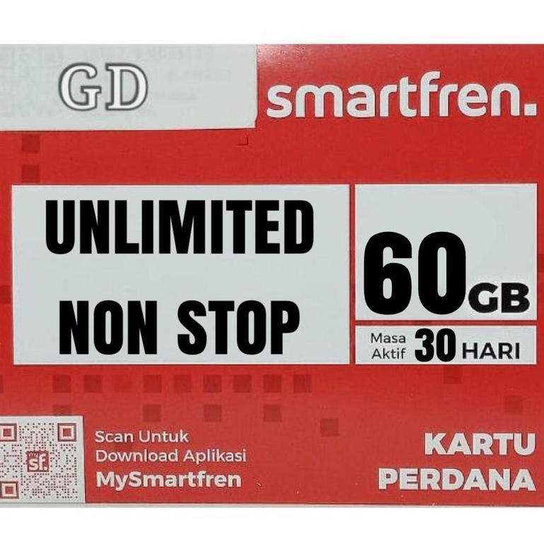 Perdana SmartFren Unlimited Nonstop 60GB (SEGEL)
