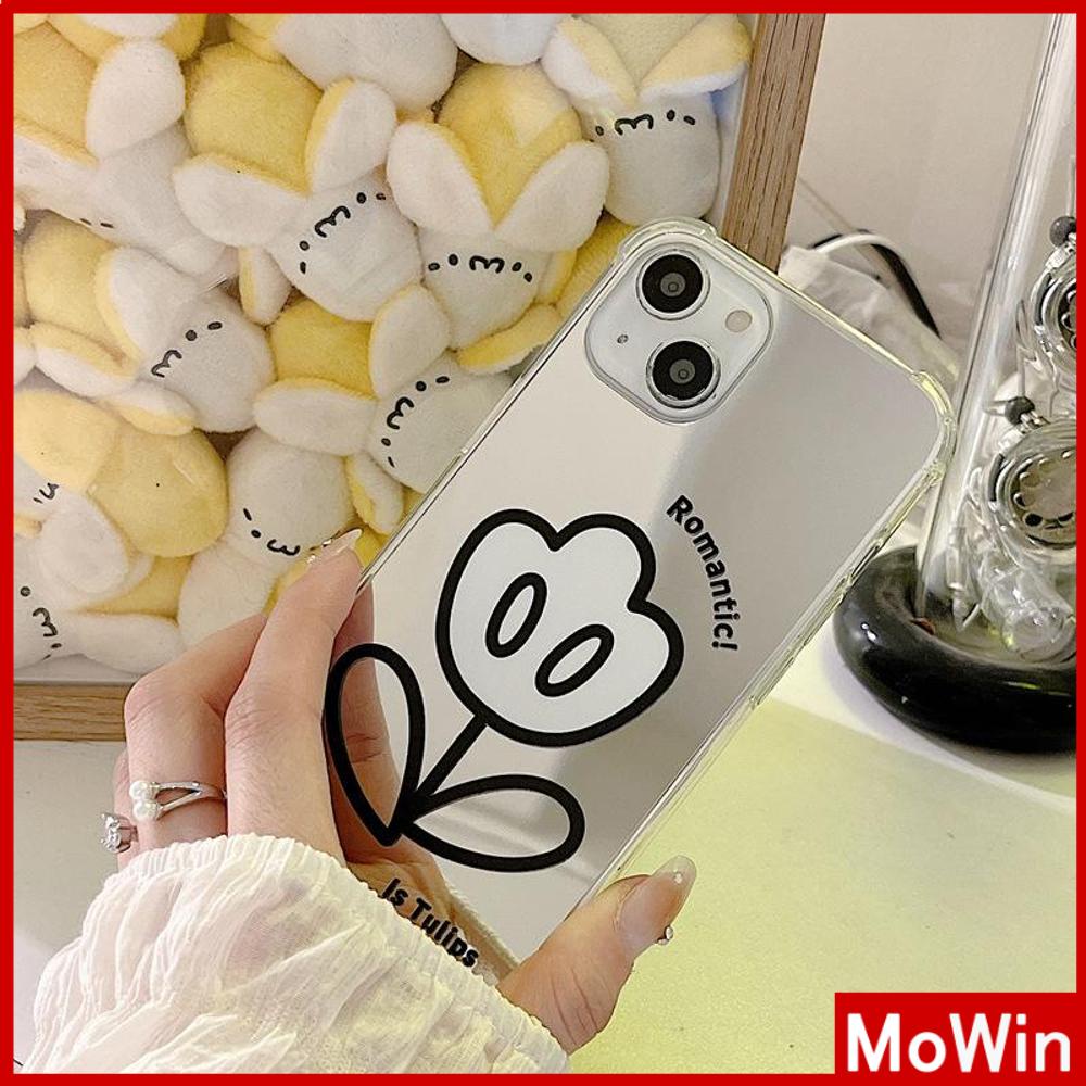 iPhone Case Acrylic Luxury Makeup Mirror Airbag Shockproof Protection Camera Flowers Simple Cute Compatible For iPhone 11 iPhone 13 Pro Max iPhone 12 Pro Max iPhone 7Plus iPhone xr