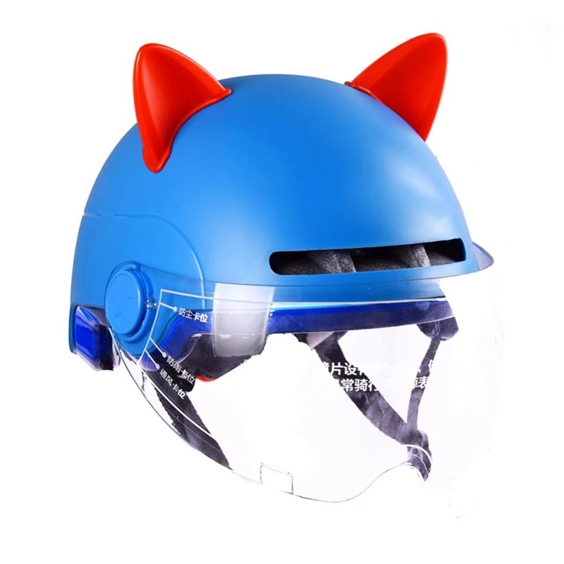 [Car Motorcycle Helmet Cat Ears Stickers][Motocross Full Face Off Road Helmet Decor Supplies ][Halloween Party Cosplay Props Styling]