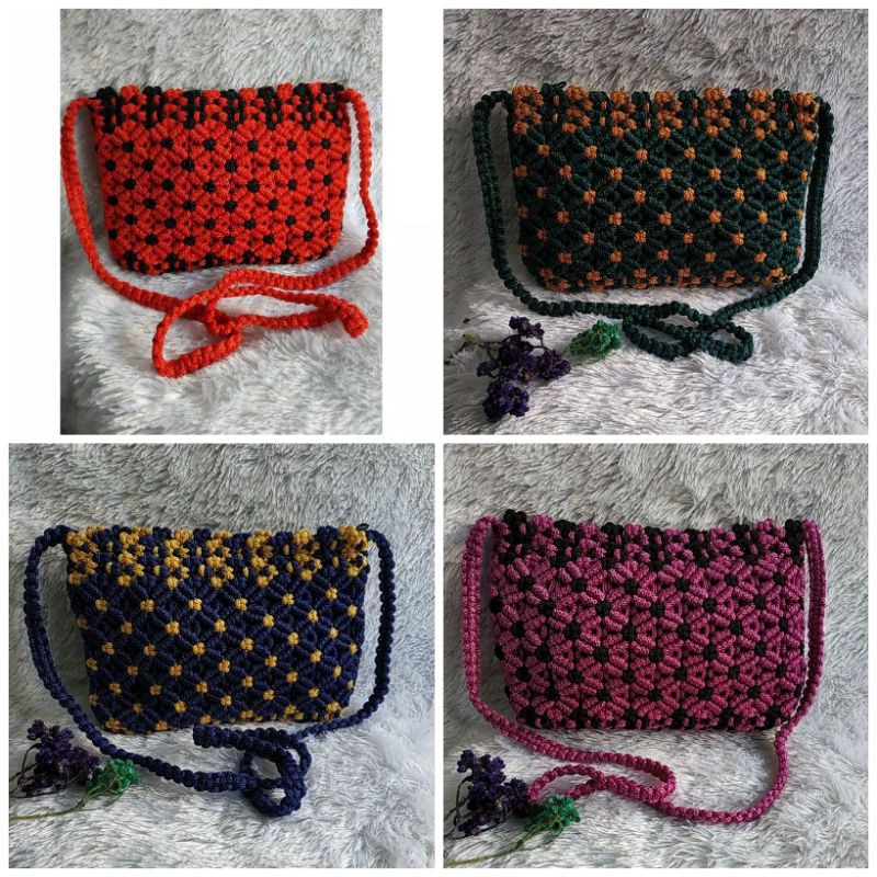 TAS TALIKUR MANIK / TAS RAJUT / TAS RAJUT TALIKUR / TAS WANITA / TAS RAJUT SELEMPANG