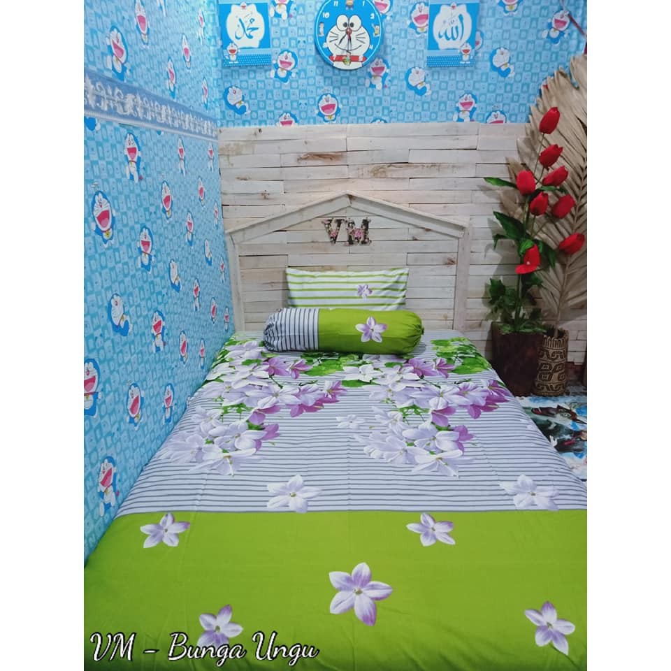 Seprai Sprei Homemade Motif Lucu Bunga Ungu