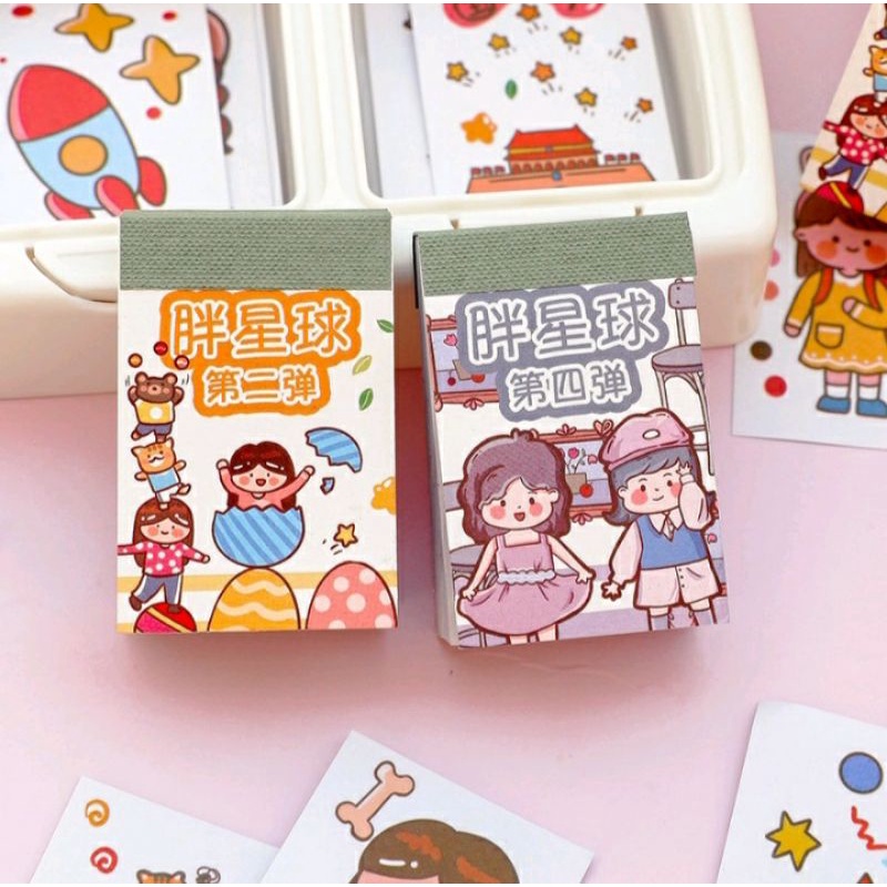 

5 Pcs Stiker Washi Hvs Scrapbooking/ Stiker People Tumblr No Cut